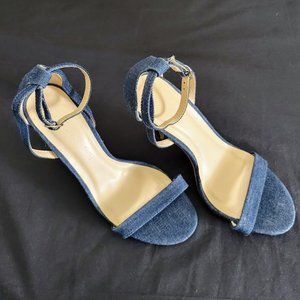 Women’s Wild Diva Lounge Blue Open Toe Strappy High Heeled Sandals Size 7.5 New